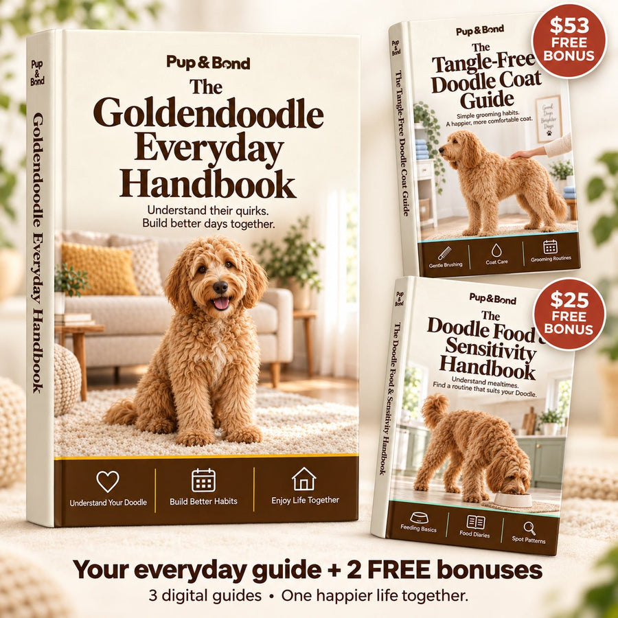 The Pup & Bond Promise for a Happier, Healthier Goldendoodle.